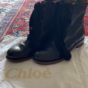 like new Chloé combat ankle boots